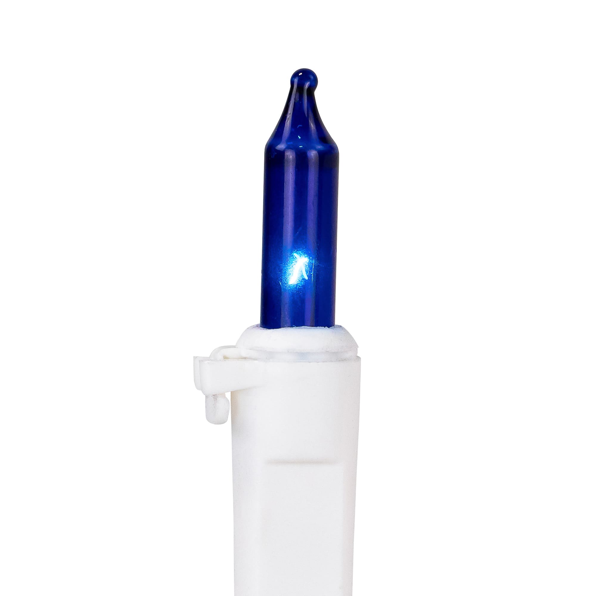 Patriotic Chasing Mini Light Set - Red Clear and Blue - 34ft White Wire - 150ct